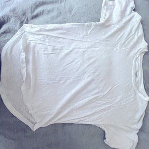 White Madewell High Low Shirt